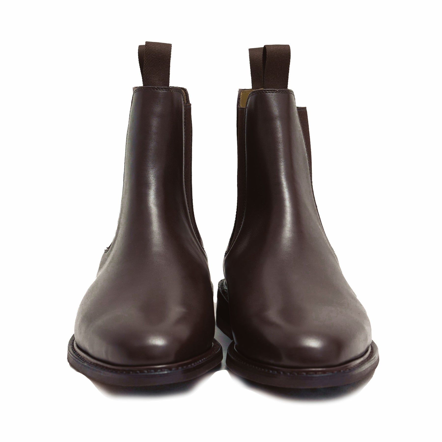 rown chelsea boots handcrafted in Portugal using calfskin leather with rubber sole
