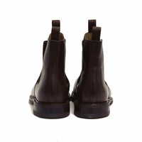 Mens brown chelsea boot with double pull tab