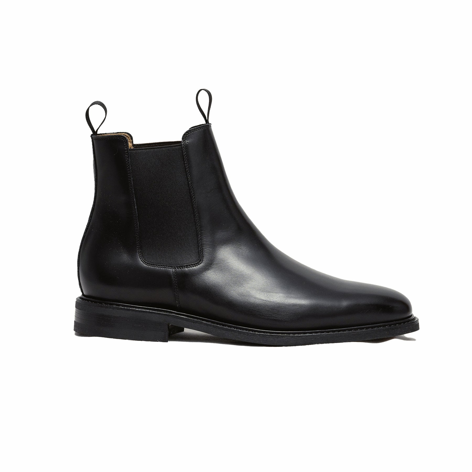 Black chelsea boots crafted using goodyear welted construction is perfect everyday boots for all seasons.