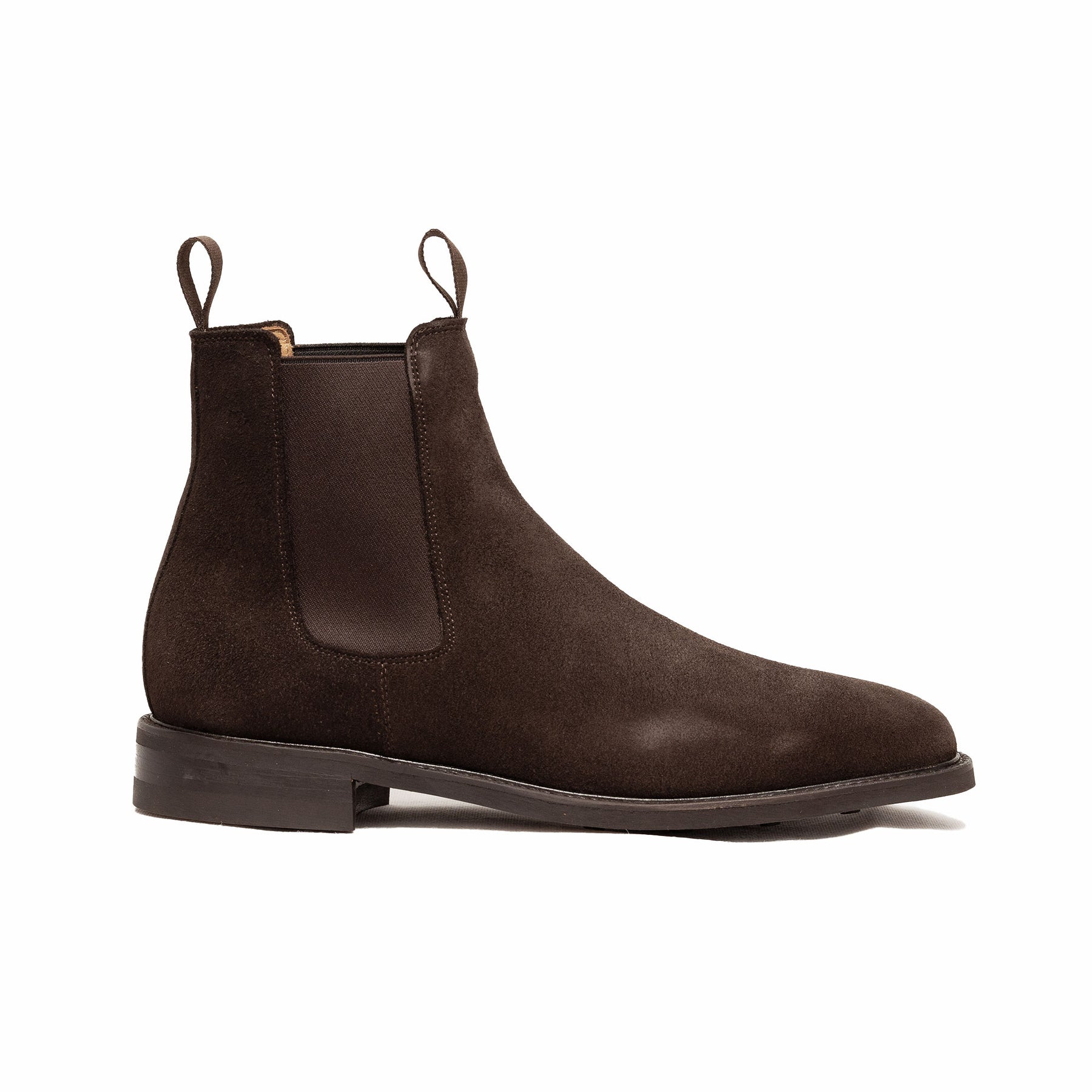 Mens suede boots Chelsea with pull tug and fully lined for comfort