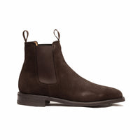 Mens suede boots Chelsea with pull tug and fully lined for comfort