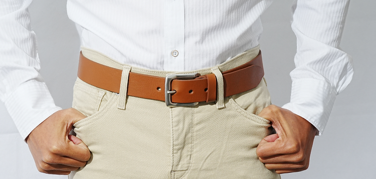 casual dress belts for men Mens belts With Full Grain Genuine Leather Casual Dress Belts for Men 1.3inch