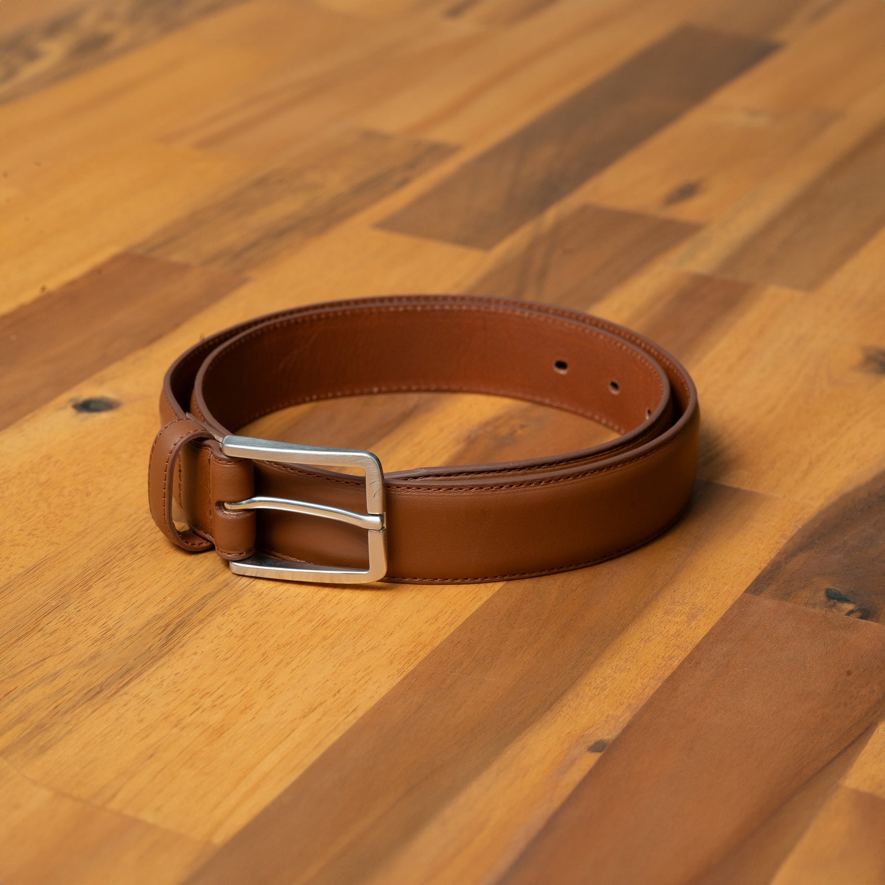 Men's Tan Leather Dress Belt | 32mm | Spain
