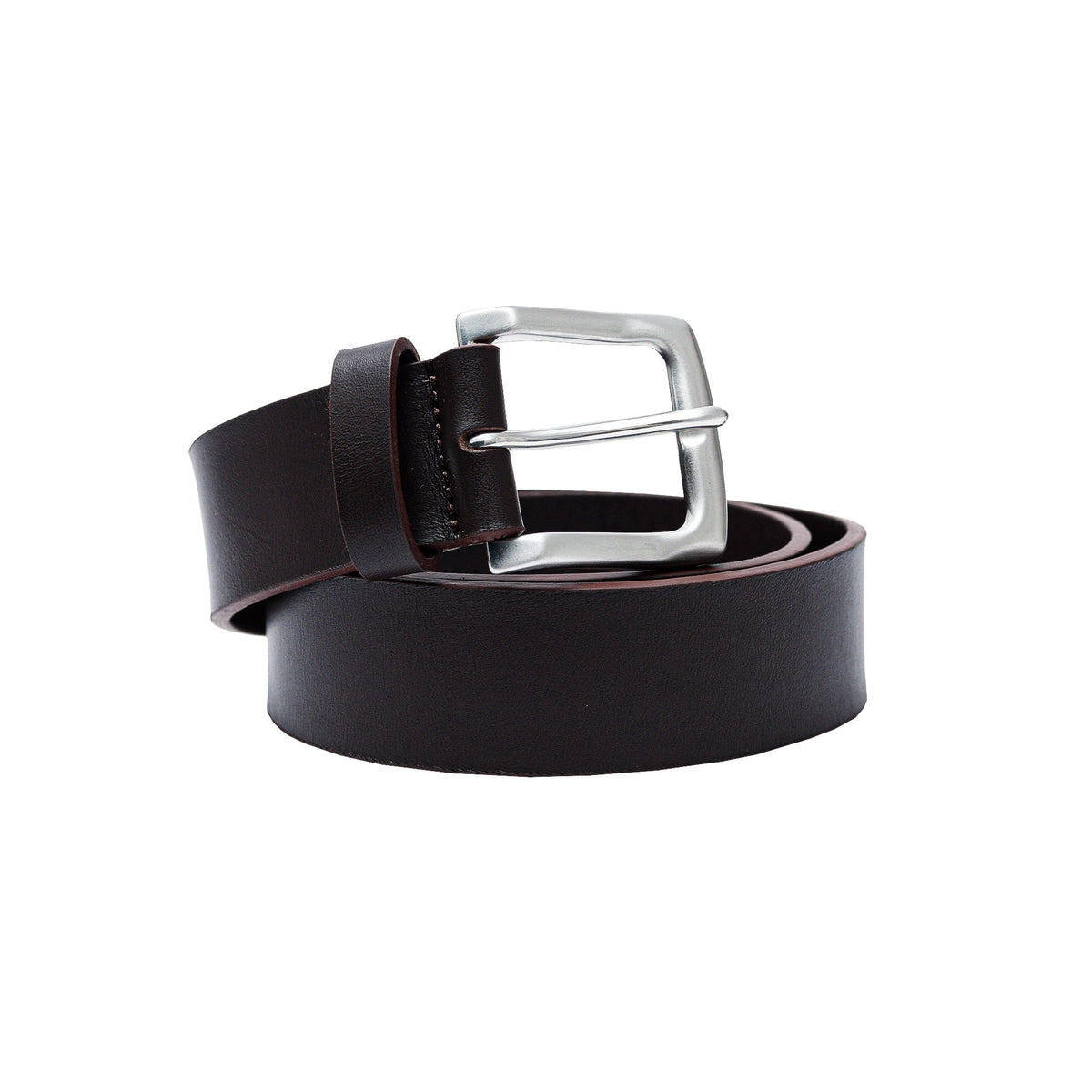 Men’s brown leather belt for jeans or chinos. Classic full grain style for casual days.