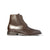 Men brown leather boots made using calfskin and rubber sole for everyday wear