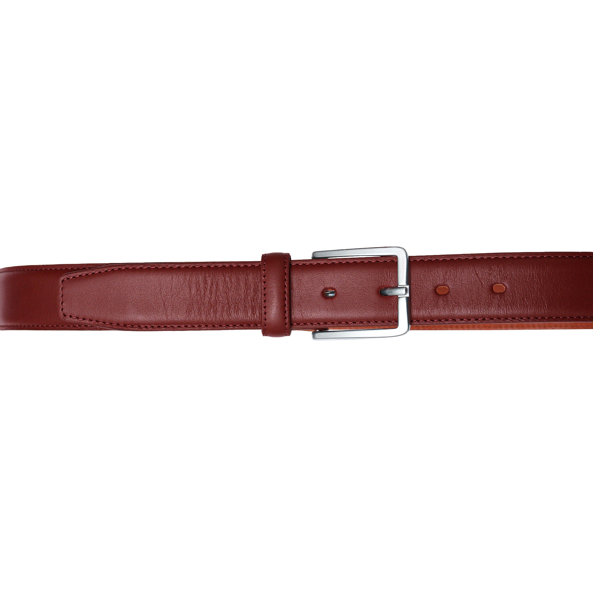 Men’s burgundy belt. Crafted in leather for weddings, events, and business trousers.
