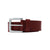 Artisan-made men's belt in deep burgundy. The essential item for casual trousers.
