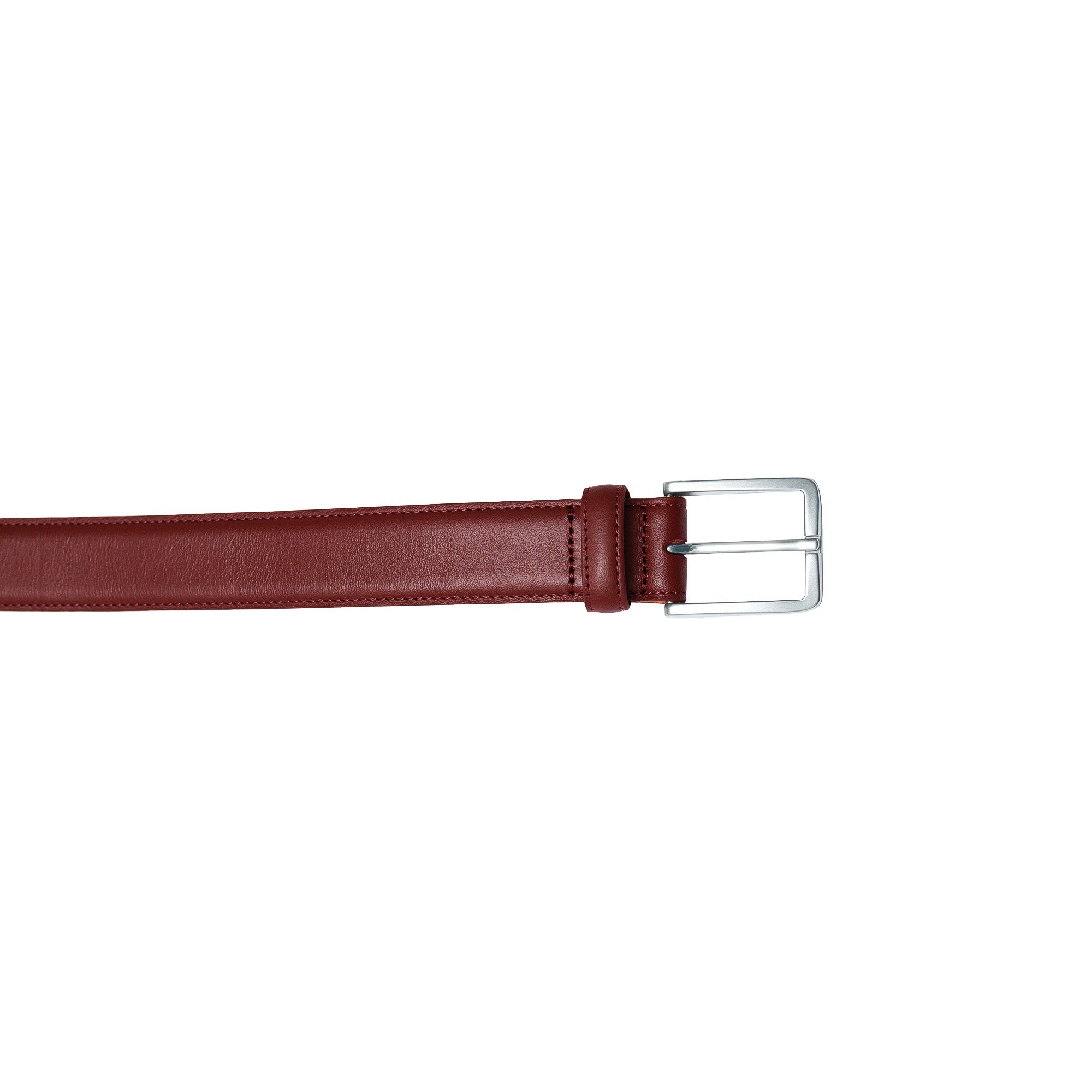 Men’s burgundy dress belts. Pair with slim trousers, wedding suits, or office wear.