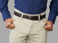 The essential brown belt for men. Crafted from full grain leather with brogues. Looks great with denim.