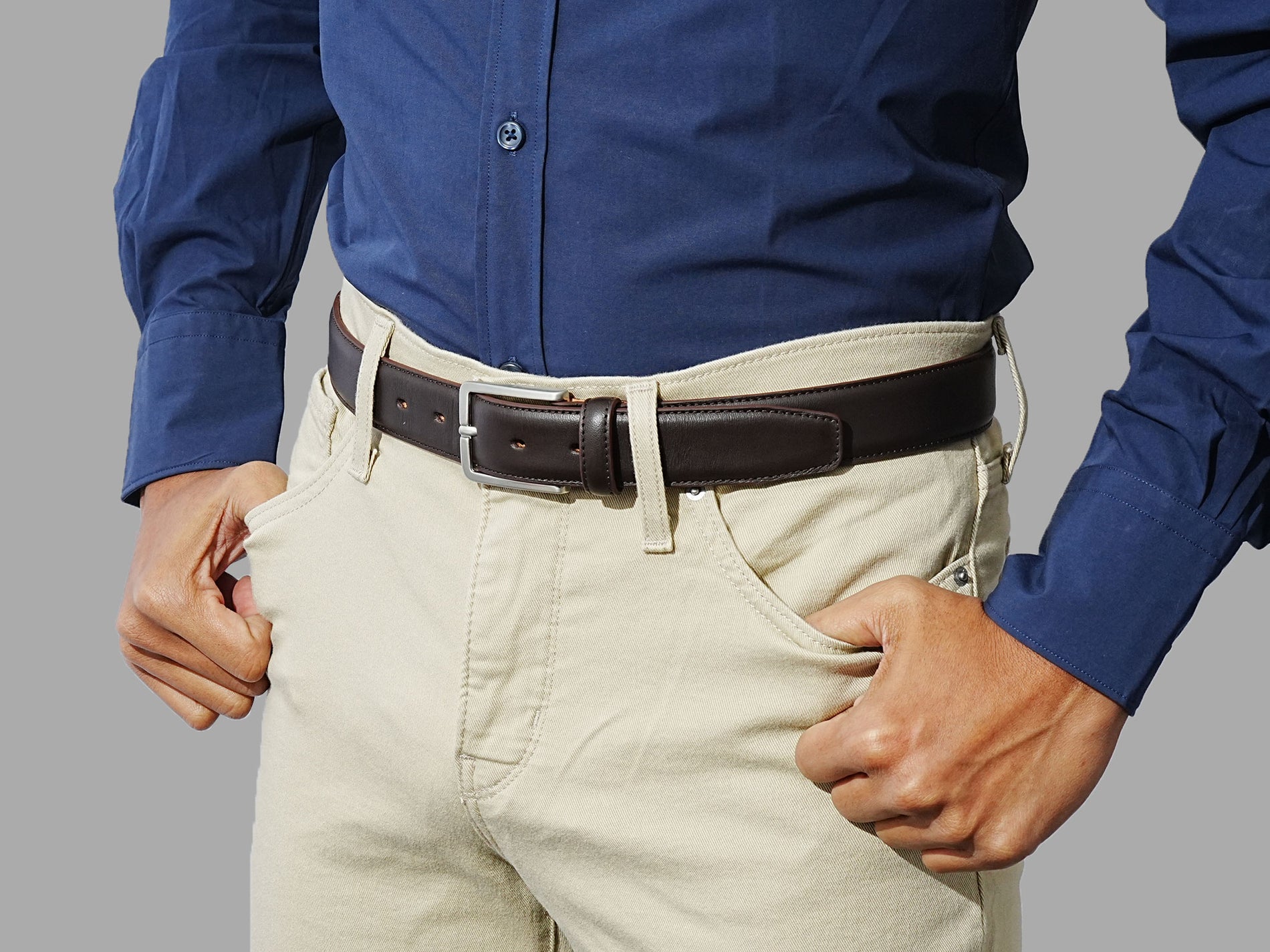 Brown belt for men. The perfect finishing touch for a sharp, sophisticated look.