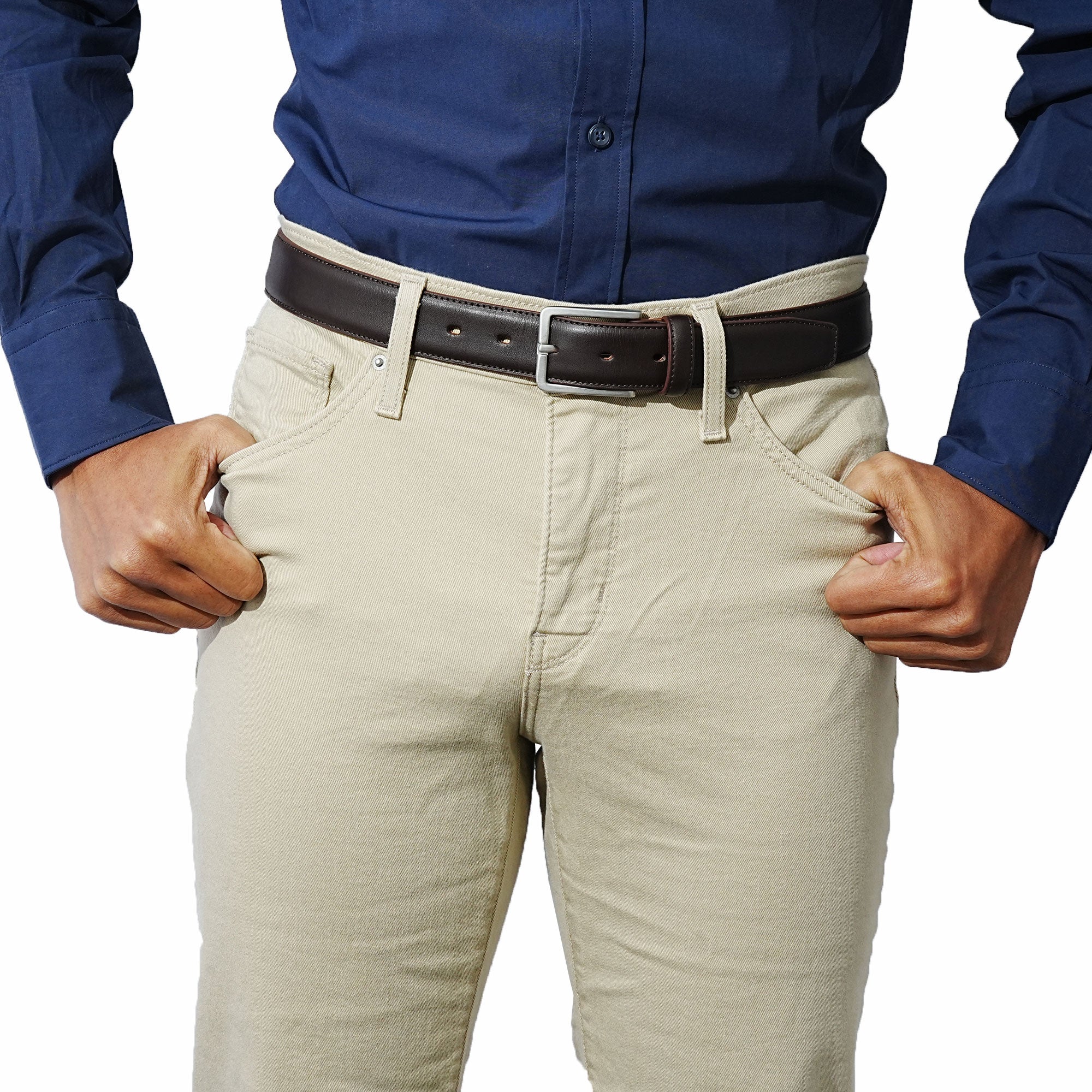 Brown belt for men. The perfect finishing touch for a sharp, sophisticated look.