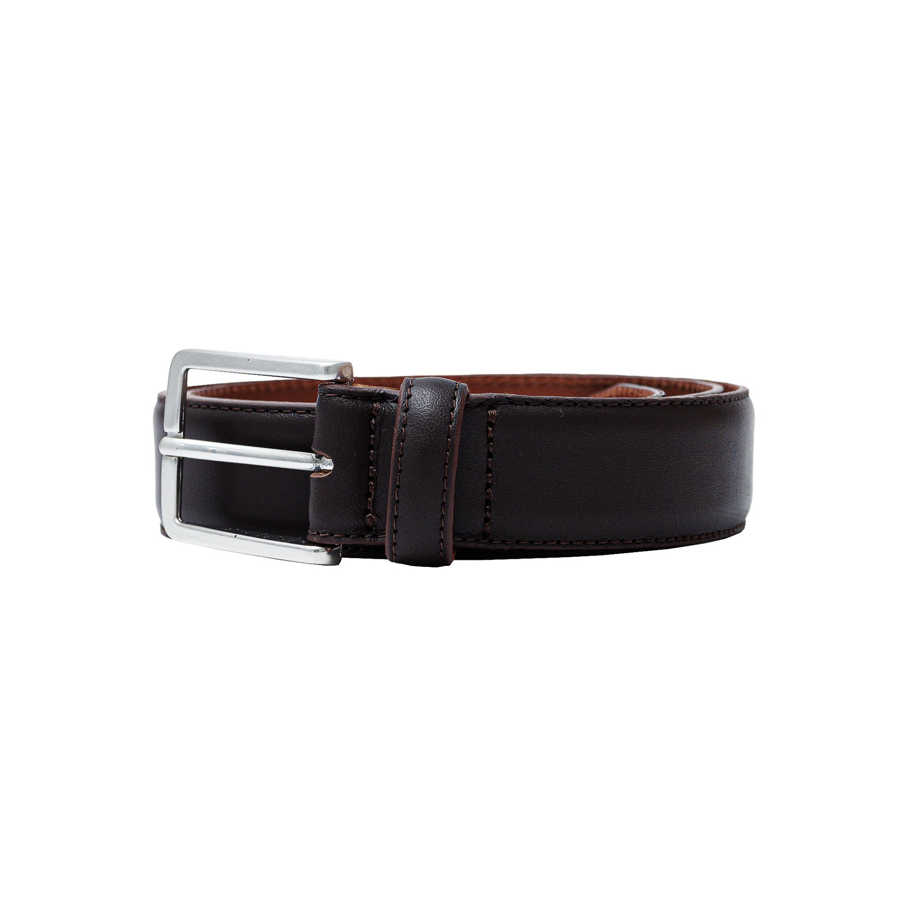 Men's Brown Leather Dress Belt | 32mm | Spain | Sparrods & Co Men's Brown Leather Dress Belt | 32mm | Spain | Sparrods & Co