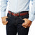 Men’s burgundy belt. A classic touch with suits, slim-fit pants, or polished trousers.