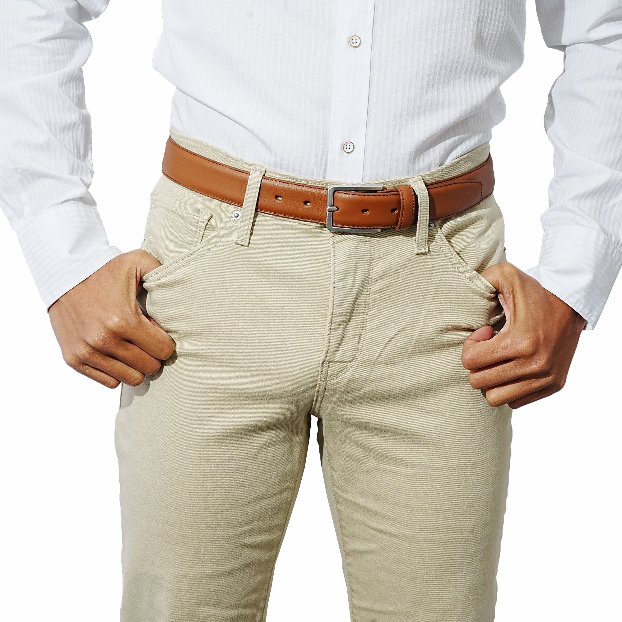 Shop the best men's leather dress belt. A perfect match for suits or business trousers.