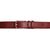 Full grain leather belt in burgundy. Match with dress shirts, trousers, or weekend denim.
