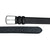 Black leather belt with brogue perforations. A striking complement to your suit, chinos, or denim.