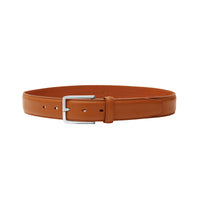 Elevate your look with a durable tan leather belt. A men's dress belt for suits or trousers. Shop now.