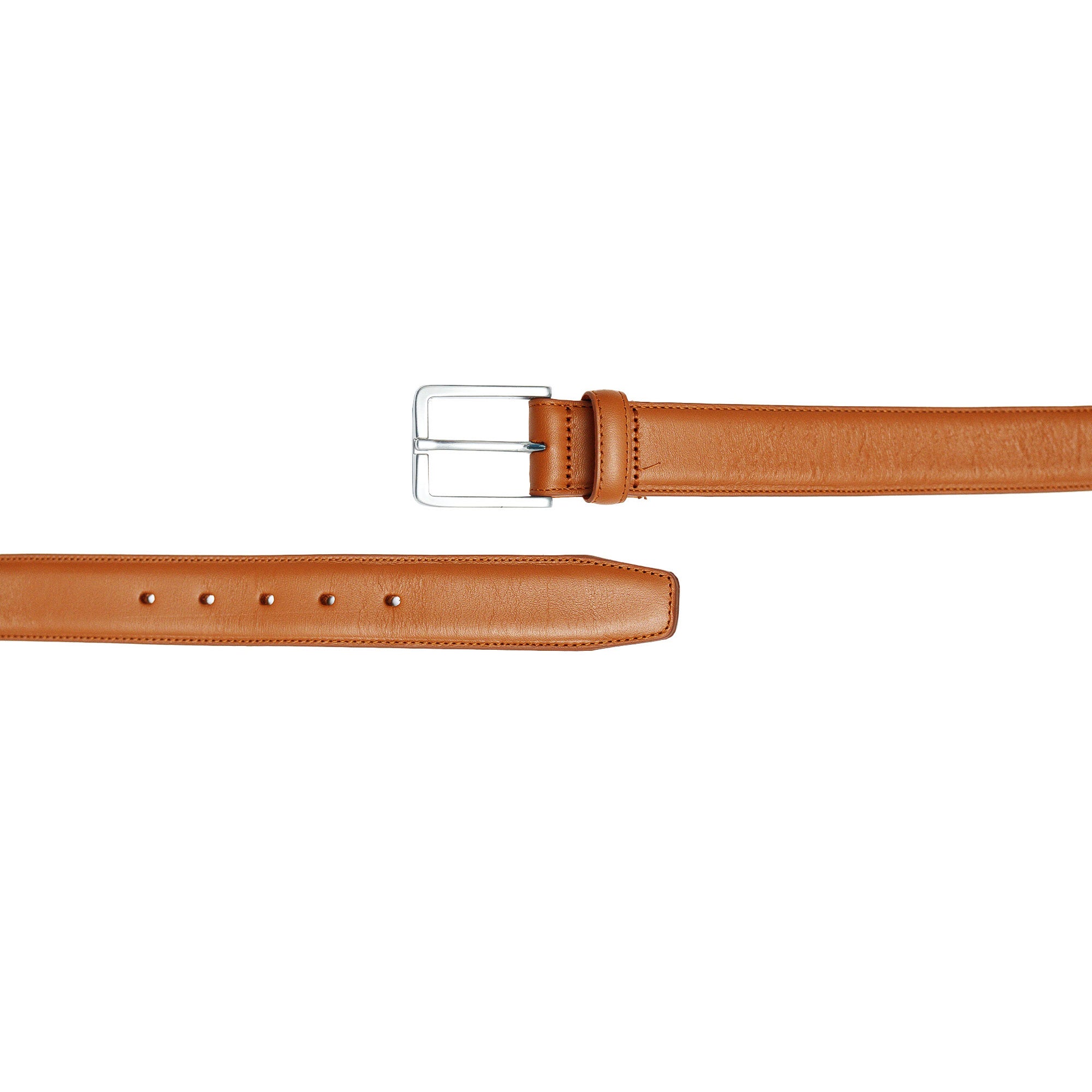 Men's leather dress belt. Handcrafted, high-end quality for office or formal wear. Wear with a suit.