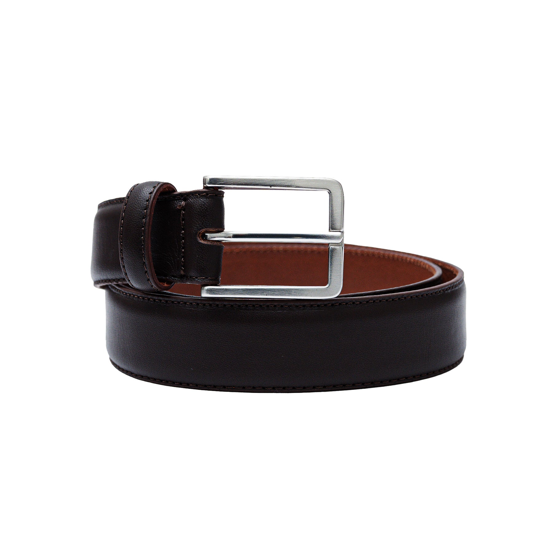 Men's Brown Leather Dress Belt | 32mm | Spain | Sparrods & Co Men's Brown Leather Dress Belt | 32mm | Spain | Sparrods & Co