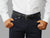 Men’s black leather belt with solid buckles. Perfect fit for office looks and wedding ensembles.