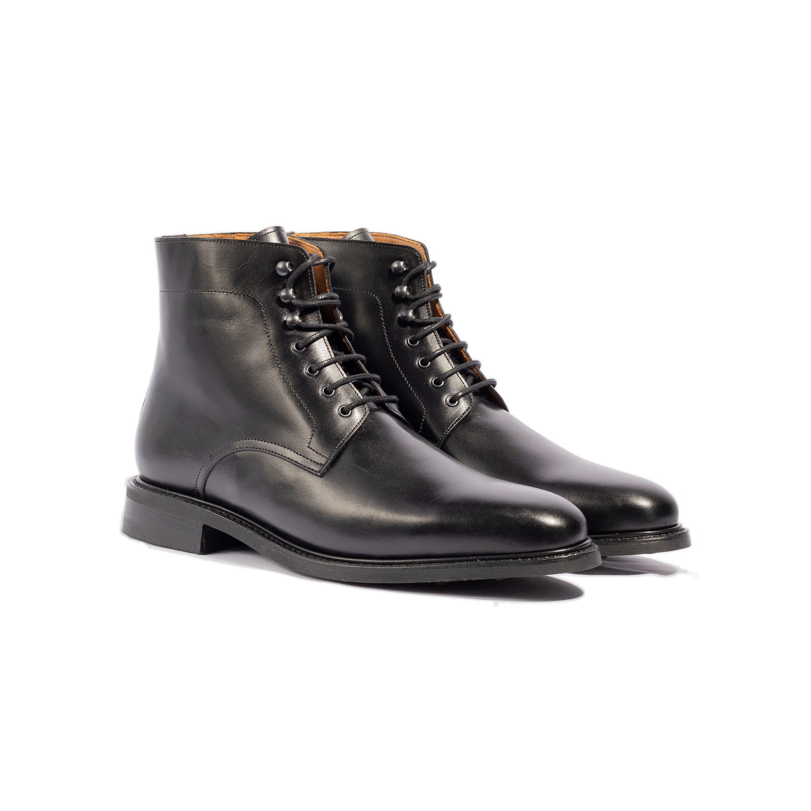 Goodyear welted boots made in Portugal using calfskin leather and rubber sole for everyday wear