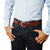 Men's casual belts in deep burgundy. The perfect color to add to your wardrobe.