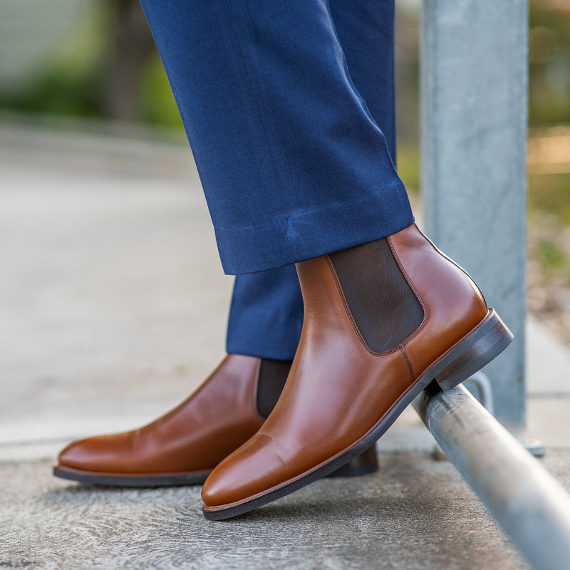 mens brown chelsea dress boots Mens Chelsea Boots- Brown : Lethato STANDARD / US 12.5-13 / UK 12 / Brown