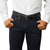 Smart black leather belt for men. Crafted for office days, evening events, and suits.