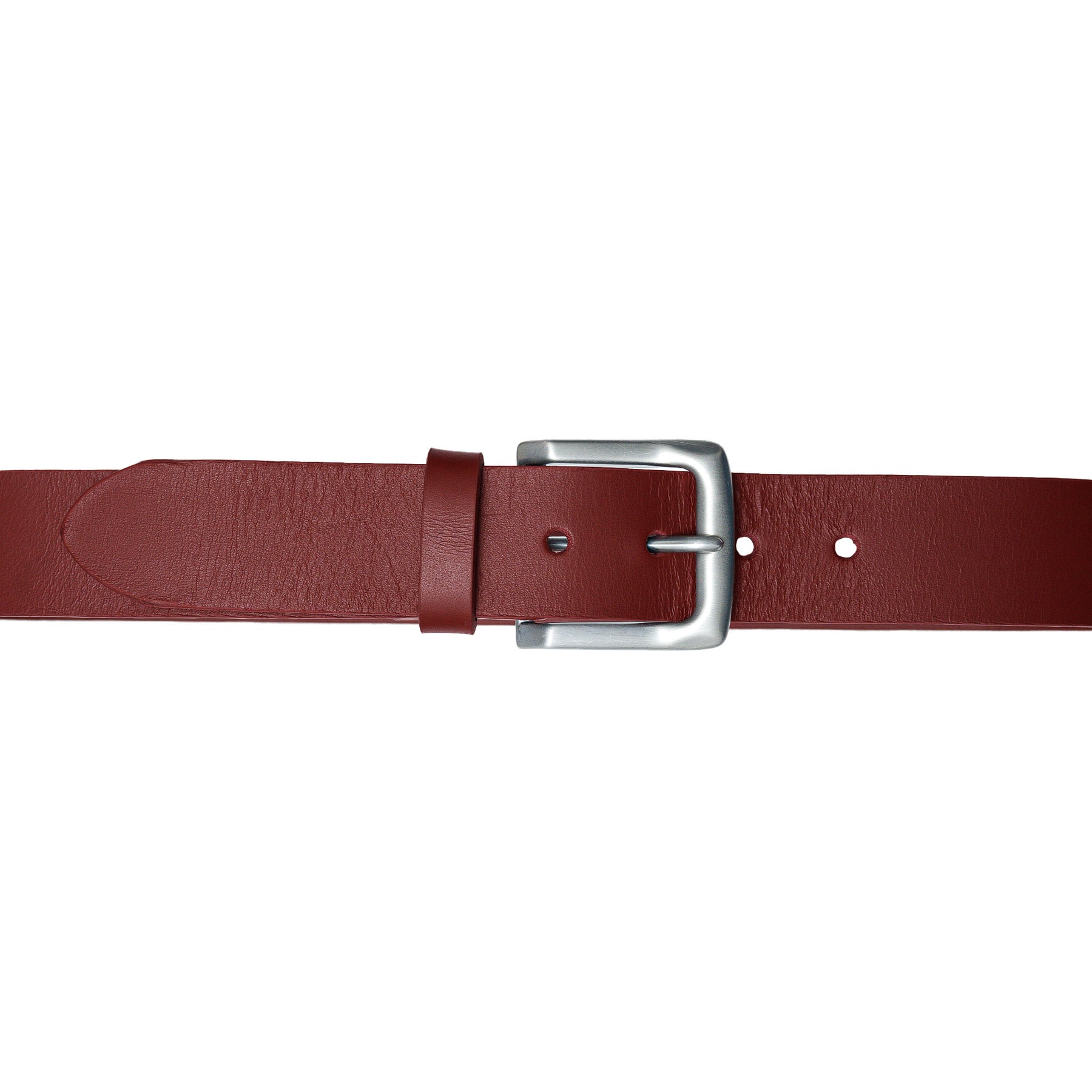 Mens belts for jeans. A striking burgundy leather that ages beautifully with every wear.