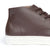 The Explorer hi-top boot in dark brown, fully lined with calfskin leather and 100% durable rubber sole