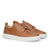 The Alpha low top trainers in tan, traditional brogues on the upper leather and suede at the heel cap