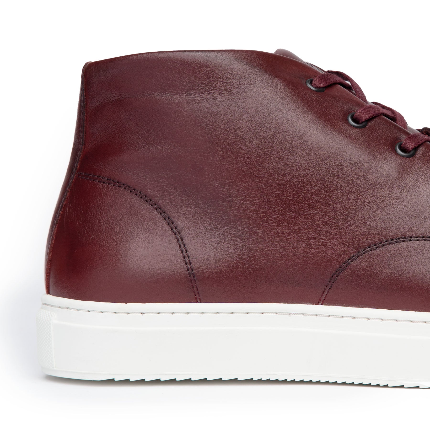 The Explorer hi-top in burgundy, foam insole and 100% durable rubber sole