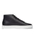 Explorer men’s high top leather sneakers in black with minimalist design