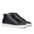 The Explorer high top calf leather sneakers in black with side wall stitched construction.