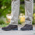 Safari mens suede chelsea boots paired with tapered khaki trousers and flannel jacket