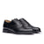 Mens black brogue shoes with wingtip design and made in Portugal