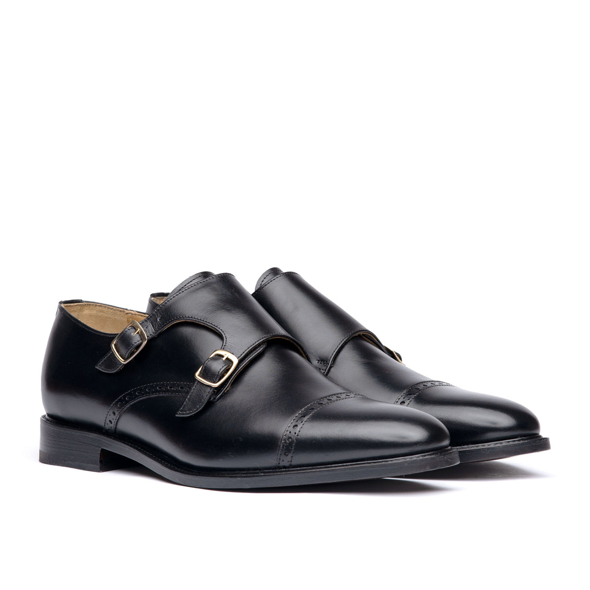 Black double monk strap shoes is the best for all formal events including weddings