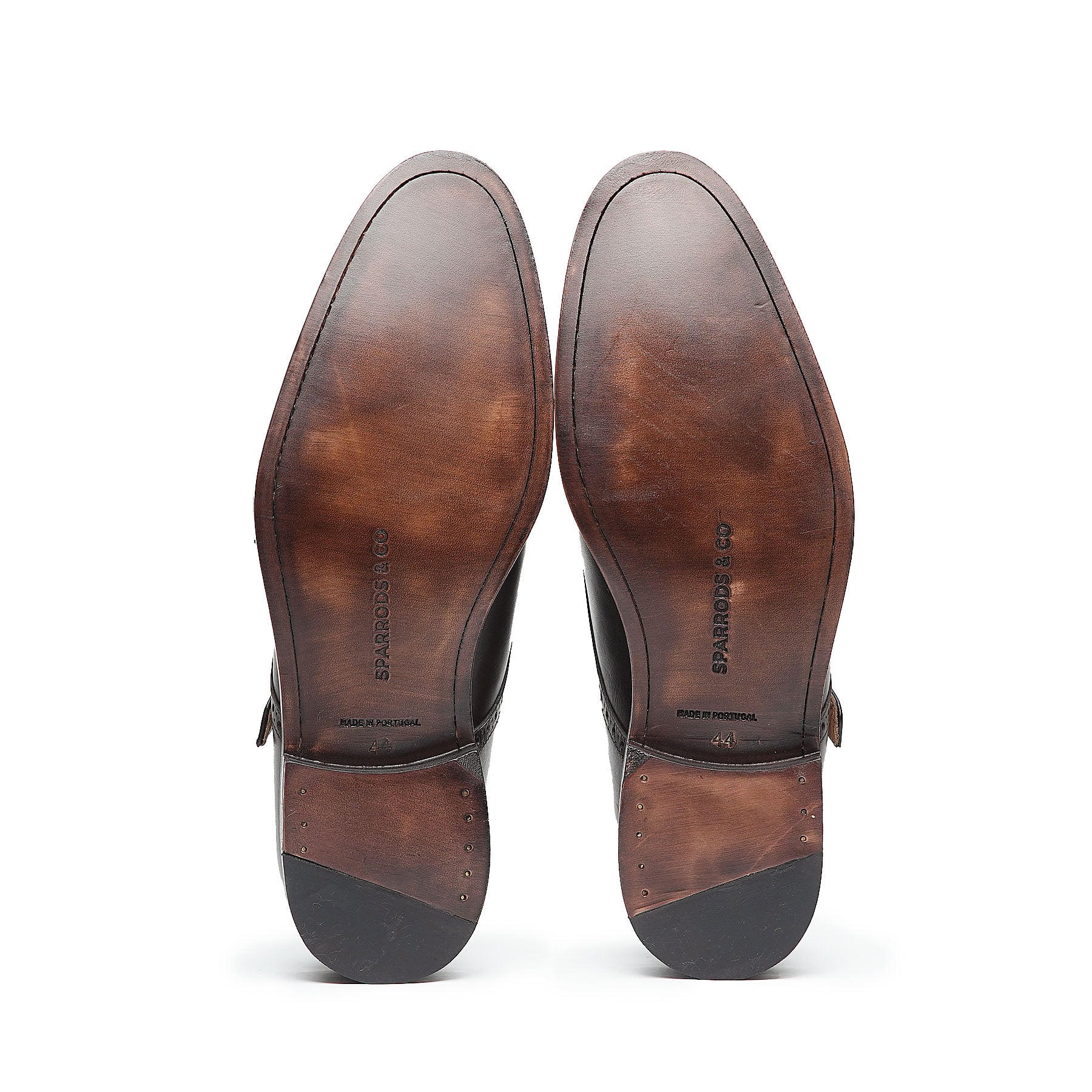 Mens dress buckle shoes with handcrafted leather sole and made in Portugal