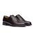 Brown oxford shoes with wholecut design made from single piece of full grain calfskin leather