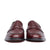 Mens oxblood loafers with leather sole for smart casual outfit