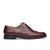 Burgundy wingtip dress shoes made in Portugal using full grain leather with 5 lace eyelets.