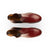 Mens burgundy chelsea boots crafted from single piece of full grain leather and elastic side panel