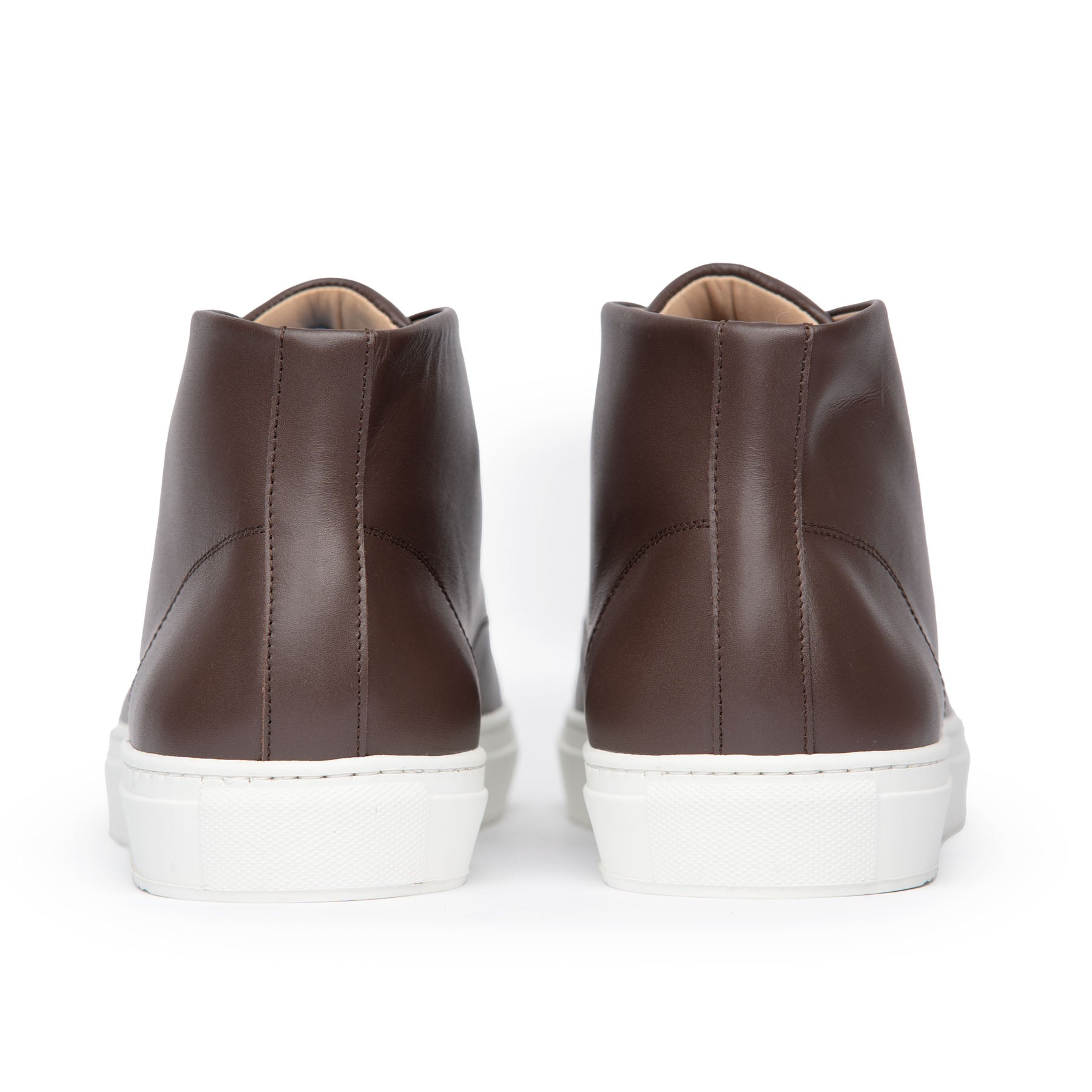 Designer hi top sneakers crafted in Portugal with rubber sole