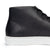 Leather sneakers high top crafted using white rubber sole 