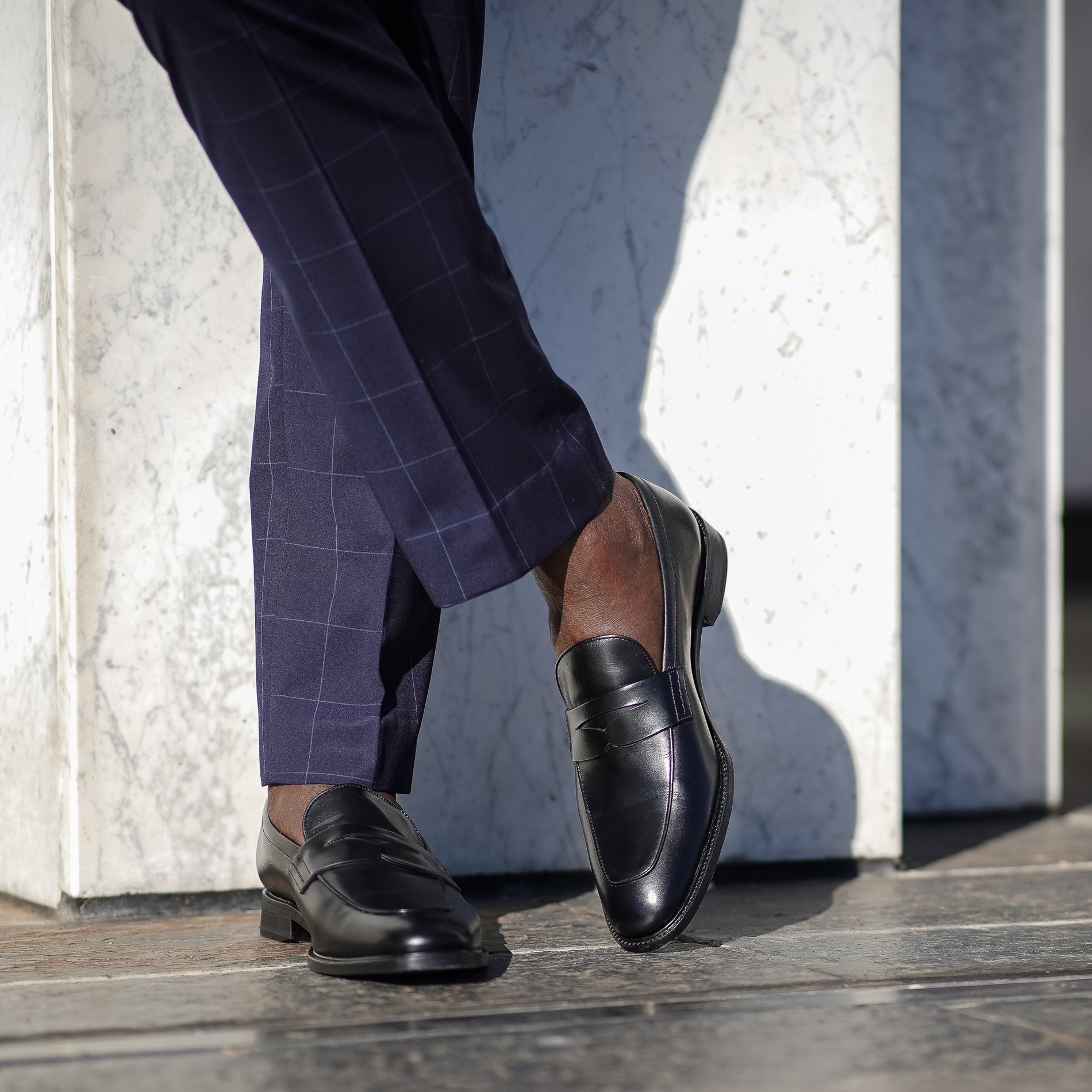 Black Leather Penny Loafers - Portugal Black Leather Penny Loafers - Portugal