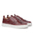 Explorer low brogue leather sneakers in burgundy with beautiful perforation on the upper leather