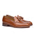 Mens tan tassel loafers made using full grain leather and blake rapid stitched construction