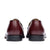 Burgundy tassel loafer loaded with leather heel inserted with rubber pad for traction