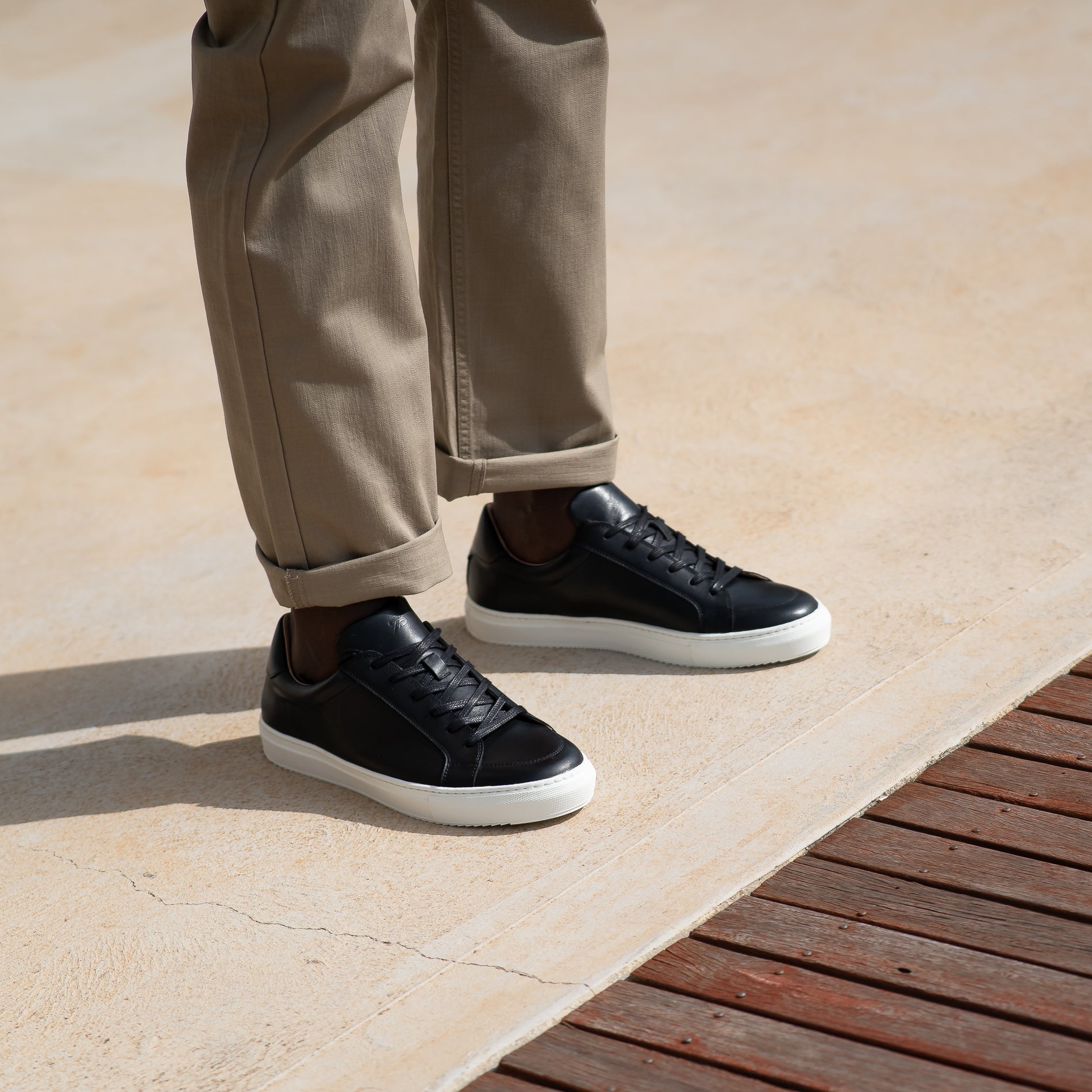 black leather dress sneakers Men's Black Leather Dress Sneakers | Portugal