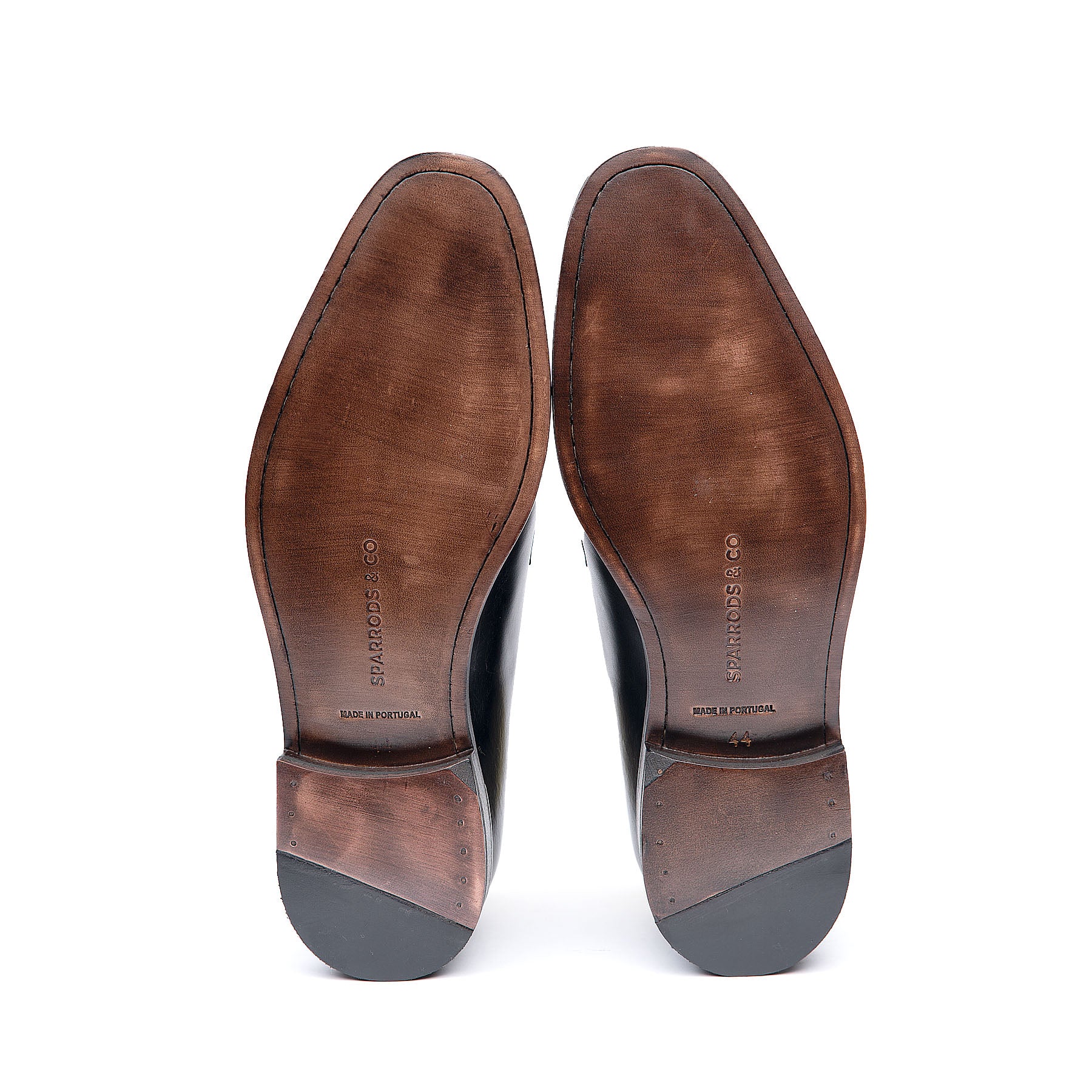 Mens brown suede boots with welted construction and single leather sole
